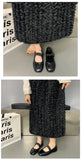 Xajzpa Square Toe Women Flats Shoes Mary Jane Shoes Fashion Shallow Elastic Band Spring Autumn Ladies Comfort Soft Sole Shoes
