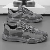 Xajzpa Men's Casual Autumn Vulcanized Shoes Outdoor Walking Sports Shoes Soft Sole Comfortable Breathable Mesh Trendy Running Shoes