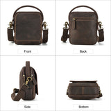 Xajzpa 100% Genuine Leather Men Shoulder Bags Husband Retro Crazy Horse Leather Male Messenger Crossbody Bags Vintage Cross Body