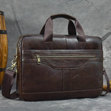 Xajzpa Genuine Leather Men's Briefcase Fit 15