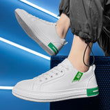 Xajzpa High Quality Men's Leather White Shoes Formal Shoes 2025 Summer Men's Street Wear Office Classic Style Casual Outdoor Flat Shoes