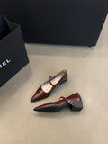 Xajzpa Retro Style Thick Heel Spring and Autumn Women Mary Jane Shoes Fashion Shallow Pointed Toe Ladies Comfort Office Pumps Footwear