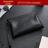 Xajzpa Clutches Bag Men Envelope Bag Handbag Genuine Leather Sheepskin Wallet Pouch Male Clutch Business Phone Bag Male