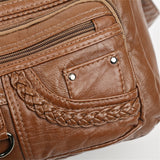 Xajzpa - Vintage Pu Leather Luxury Purses and Handbags 2023 High Quality Women's Bag Design Multi-pocket Ladies Crossbody Shoulder Bags