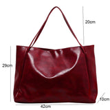 Xajzpa - Women Tote Bag Fashion Underarm Pouch Large Capacity Soft Pu Leather Shoulder Bag Retro Crossbody Bag Casual Portable Bucket Bag