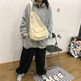 Xajzpa - Canvas Chest Bag Women Women Shoulder Messenger Bag Unisex Canvas Crossbody Bag Muliti Pocket Casual Women Bag