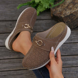 Xajzpa Design Chic Women’s Wedge Sandals Effortless Slip-On Platform Shoes with Comfort Cushioning for Casual Style Mules Slipper