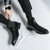Xajzpa Luxury men's Brock high-quality new comfortable breathable men's Chelsea boots Oxford formal business shoes plus size 38-4