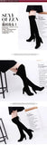Xajzpa Autumn ladies Over the Knee Boots Outdoor thick heeled non slip shoe Fashion comfortable long boot New casual women's shoes