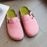 Xajzpa Fashion Classic Cork Clogs Slippers Women Soft Footbed Suede Sandals with Arch Support Trendy Beach Slides Home ladies Mules