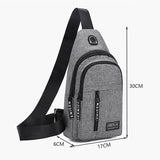 Xajzpa Travel Men's Handbags Multifunctional USB Chest Bag Designer Messenger Crossbody Bags Water-Proof Shoulder Bag Sports Back Pack