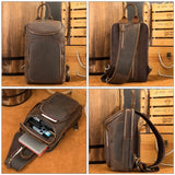 Xajzpa Casual Genuine Leather Chest Bag Pack Men iPad Mini Cow Leather Shoulder Bags Male Anti Theft Crossbody Summer Sling bags