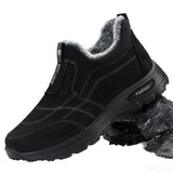 Xajzpa Winter men's shoes men's cold resistant thick warm shoes simple comfortable wear-resistant anti slip daily casual men's shoes