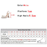 Xajzpa Fashion Design White Pearl Bowknot Women Pumps Sexy Pointed Toe High Heels Wedding Prom Shoe PVC Transparent Sandal Female