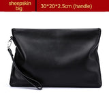 Xajzpa Clutches Bag Men Envelope Bag Handbag Genuine Leather Sheepskin Wallet Pouch Male Clutch Business Phone Bag Male