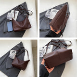 Xajzpa - Luxury Designer Women's Hobos Bag High Quality PU Leather Shoulder Crossbody Bags for Women 2023 Trend Female Half Moon Handbags