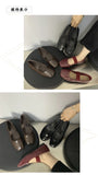 Xajzpa Square Toe Women Flats Shoes Mary Jane Shoes Fashion Shallow Elastic Band Spring Autumn Ladies Comfort Soft Sole Shoes