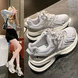 Xajzpa Women's Luxary Sneakers 2025 Mesh Breathable Shoes for Women Sports Running Casual Ladies Fitness Vulcanize Shoes Baskets