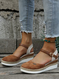Summer Women Linen Plain 6cm Wedge Sandals Bohemian Handmade Ladies Casual Comfortable Espadrilles Platform Pumps Shoes