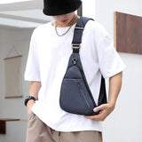 Men Fashion Sling Bag Slim Waterproof Shoulder Backpack For Travel Hiking Anti-Thief Crossbody Chest Daypack Personal Pocket Bag