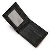 Xajzpa Vintage Men Wallet Genuine Leather Short Purse Wallet Men Small Slim Coin Purse Bifold Carteira Slim Male Coin Wallet Cowskin