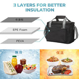 Xajzpa - 15L Portable Thermal Lunch Bag Food Box Durable Waterproof Office Cooler Lunch Box Ice Insulated Case Camping Oxford Dinner Bag
