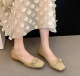 Xajzpa Low order shoes for women's spring summer new flat bottom versatile shoes simple comfortable casual daily single shoes
