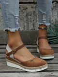 Summer Women Linen Plain 6cm Wedge Sandals Bohemian Handmade Ladies Casual Comfortable Espadrilles Platform Pumps Shoes