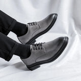 Xajzpa Height Boosting Men's Formal Shoes 3/6/8cm Spring Classic Fashion Business Luxury Men's Versatile Oxford Suit Shoes