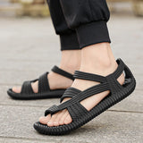 Xajzpa Beach Vacation Summer Sandals for Men Fashion Comfortable Couples Retro Roman Sandals Non-Slip Eva Outdoor Open-Toe Water Shoes