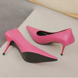 Xajzpa Sexy Pointed Toe Thin High Heels Women Pumps Prom Wedding Stripper Elegant Ladies Sandals Slip On Shoes
