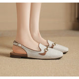 Xajzpa New Women Platform Sandals Anti-slip Closed Toe Metal Shoes Women Flat Outdoor Round Toe Wedge Sandals Women Sandalias De Mujer