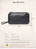 Xajzpa Men's Genuine Leather Clutch High Quality Long Wallet Women's Luxury Mobile Phone Bag Credit Card Holder Purse Wrist Bags