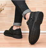 Xajzpa Men Genuine Leather Vintage Loafers Casual Shoes Mens Breathable Driving Flats Fashion Sewing Men Leisure Shoes Sneakers