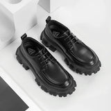 Xajzpa Men's Low-top Casual Leather Shoes Thick-soled Heightened Formal Leather Shoes Men's New Heightened All-match Men's Shoes