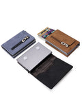 Xajzpa PU Leather Men Wallet Rfid Anti-magnetic Credit Cards Holder With Organizer Coin Pocket & Money Clips Purse