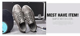Xajzpa Men's Casual Leather Shoes for Men Fashion Four Seasons Breathable Lace-up Athletic Shoes Shallow Skate Shoes Large Sizes 38-48