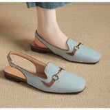 Xajzpa New Women Platform Sandals Anti-slip Closed Toe Metal Shoes Women Flat Outdoor Round Toe Wedge Sandals Women Sandalias De Mujer