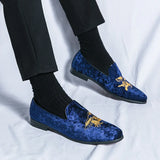 Men Fashion Embroidery Party Wedding Slip-on Loafers Moccasins Men's Casual Shoes Mens Light Comfortable Driving Outdoor Flats