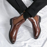 Xajzpa New Chelsea Men's Boots Publon Fashion Versatile Business Casual British Style Street Party Wear Classic Ankle Boots