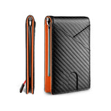 Xajzpa Carbon Fiber Rfid Men Wallets Money Bag Slim Thin Card Man Wallet Luxury Male Small Short Purse Bi-fold Vallet Billfold