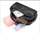 Xajzpa   Men's Clutch Bag Soft Genuine Leather Large Capacity Men Wallets Cell Phone Pocket Business Long Purse Women Make Up Bag