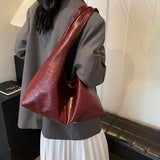 Xajzpa Large PU Leather Hobo Underarm Bags Lady Fashion Shoulder Party Bag for Women New Trend Y2K Casual Handbags and Purses