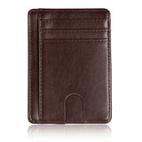 Xajzpa RFID Blocking Wallet Business Card Cover for Case Super Thin Men Leather Credit Card Holder