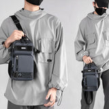 New Outdoor Waterproof Chest Bag Men Multifunctional Messenger Pack Fashion Crossbody Shoulder Bag For Travel Multi Pocket