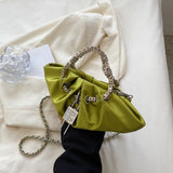 Xajzpa - Luxury Designer Handbag Silk Folds Chain Shoulder Bag Dumpling Shape Crossbody Bags Handbag and Purse Totes Ladies Messenger Bag