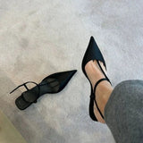 Xajzpa Brand Shoes for Women Sexy Pointed Toe Women's Sandals Comfortable Low Heel Trendy Sandal Simple Versatile Large Size Pumps