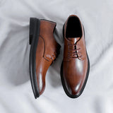 Xajzpa Height Boosting Men's Formal Shoes 3/6/8cm Spring Classic Fashion Business Luxury Men's Versatile Oxford Suit Shoes