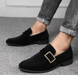 Xajzpa Spring new men's casual frosted trendy leather shoes classic fashionable casual versatile fashionable toe cap single shoes