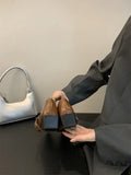 Xajzpa Retro Style Thick Heel Spring and Autumn Women Mary Jane Shoes Fashion Shallow Pointed Toe Ladies Comfort Office Pumps Footwear